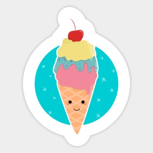 cute ice cream cone Sticker